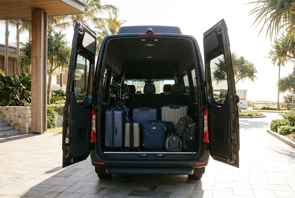 Luggage space in the Mercedes Sprinter
